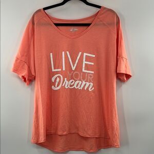 3For$20 BCG Orange Graphic Short Sleeve Tee Relaxed Fit size 1X